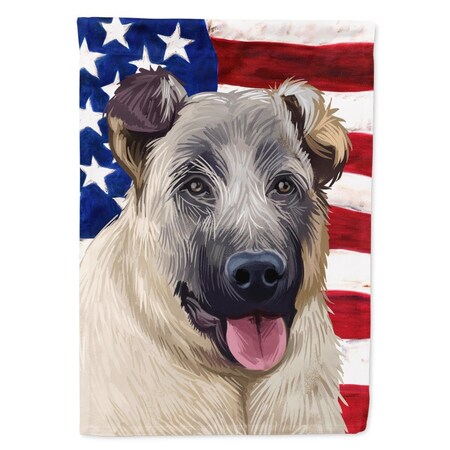 Carolines Treasures Kangal Dog American Canvas House Flag - 28 x 0.01 x 40 in. CK6584CHF